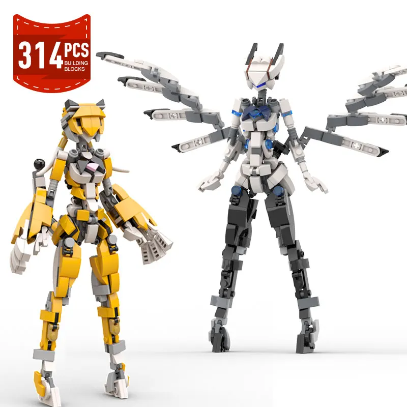 

Экшн-фигурка Moc, робот, тигр, девушка, бункерная девушка, строительные блоки, игровой персонаж, женщина, строительные блоки, игрушки, детские ...
