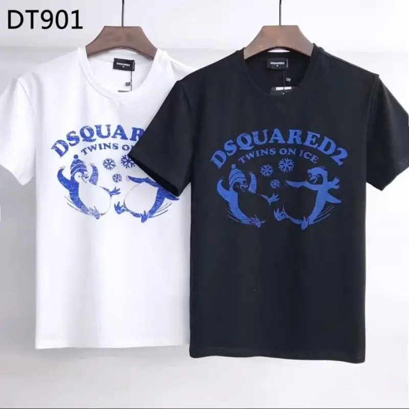 

DSQUARED2 Women's/Men's Letter Print Short Sleeve T-Shirt Top DT901#