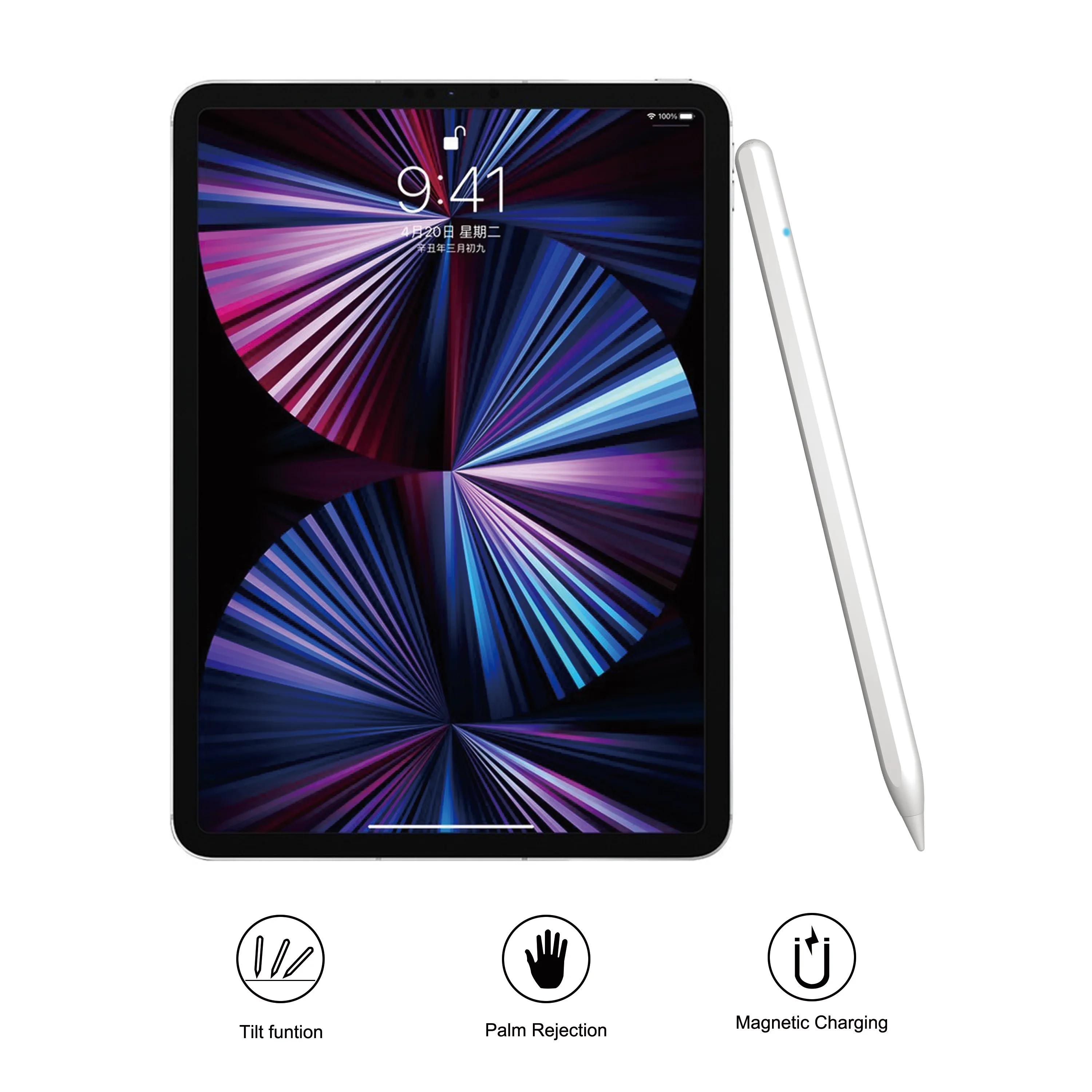 

Stylus Pen For Apple Pencil iPad Air Pro Mini Wireless Charging Palm Rejection Tilt Pencil For iPad 2018 2019 2020 2021 2022