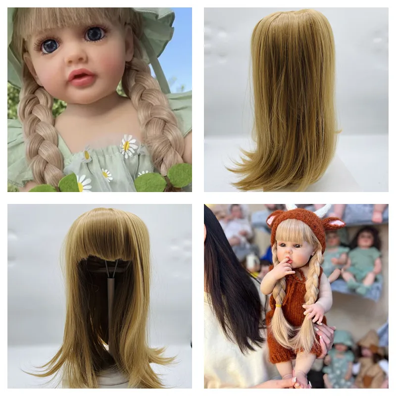 

Fashion Reborn Doll Wig Fits the circumference of the doll's head is about 36cm (A and B ) , 38cm ( C ) ,41cm ( D. E. F )
