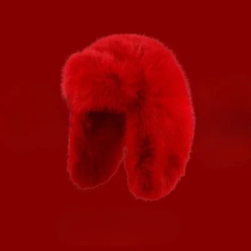 Искусственный мех зимняя женская шапка охотника ветрозащитная теплая Толстая