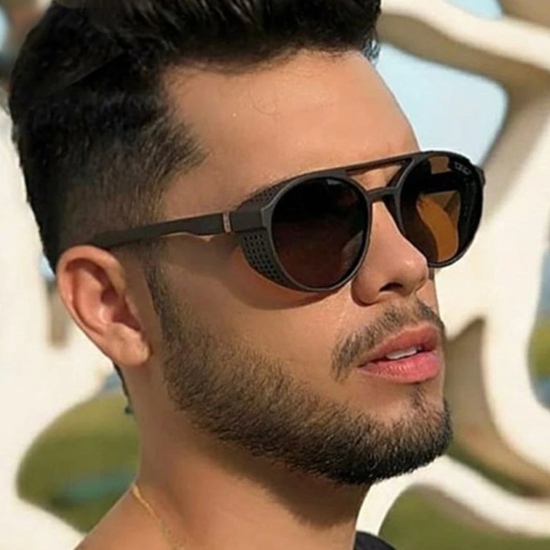 

Classic Punk Sunglasses Men Brand Designer Sunglasses Men Vintage Sun Glasses for Men Punk Oculos De Sol Gafas UV400
