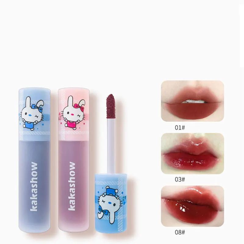 

Cute Rabbit Lip Gloss Mirror Water Liquid Lipstick Moisturizing Velvet Matte Long Lasting Sexy Lip Tint Makeup Korean Cosmetics
