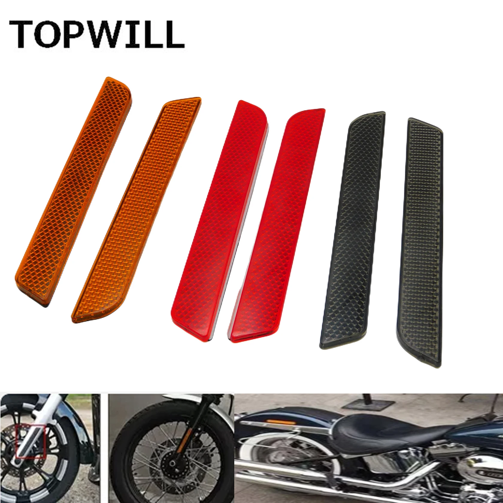 

Наклейка на мотоцикл из АБС-пластика с отражателем для Harley Touring Street Road Glide Road King FLT/FLHT 2014-2022