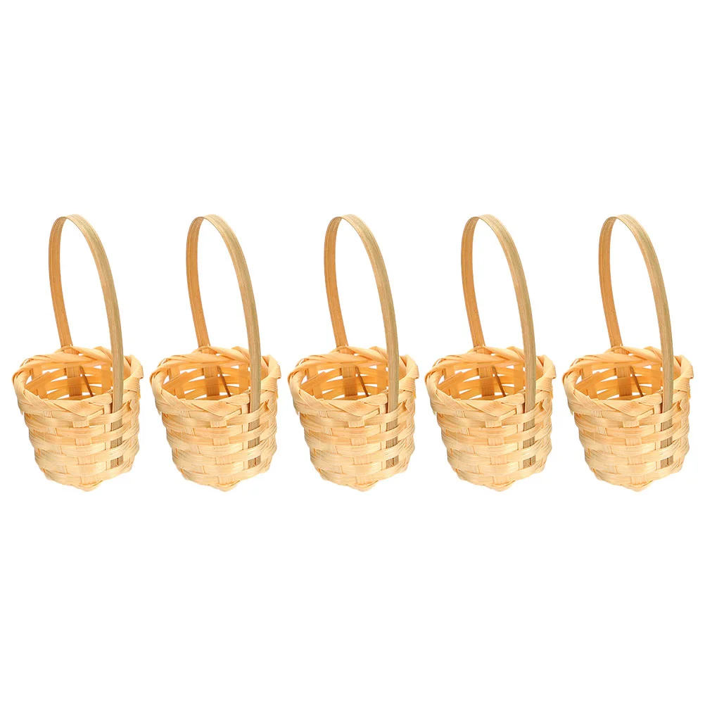 

Мини-корзинки из бамбука, 5 шт.