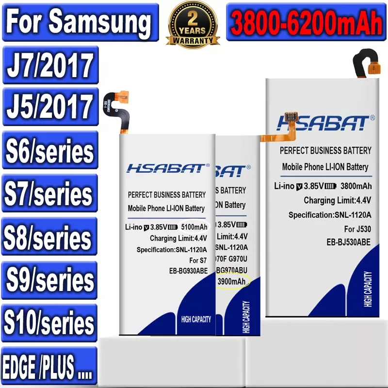

Top Capacity Battery for Samsung Galaxy S6 S6 Edge/Plus S7 S7 Edge S8 S8 Plus+ S9 S9 Plus S10 S10E S10 Plus J5 Pro J7 Pro