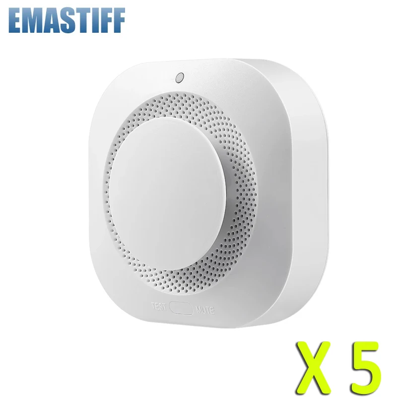 

Пожарная сигнализация, автономный детектор дыма для дома, гостиницы, школы, 5 шт.