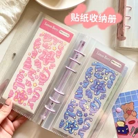 kawaii transparent binder storage cards stickers collect book card holder organizer kpop photo journal school stationery