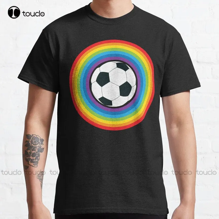 

Грант вахл гордость | Грант вахл Радуга футбол/футбол | Радужный круг с футбольным мячом Классическая футболка креативная забавная футболка