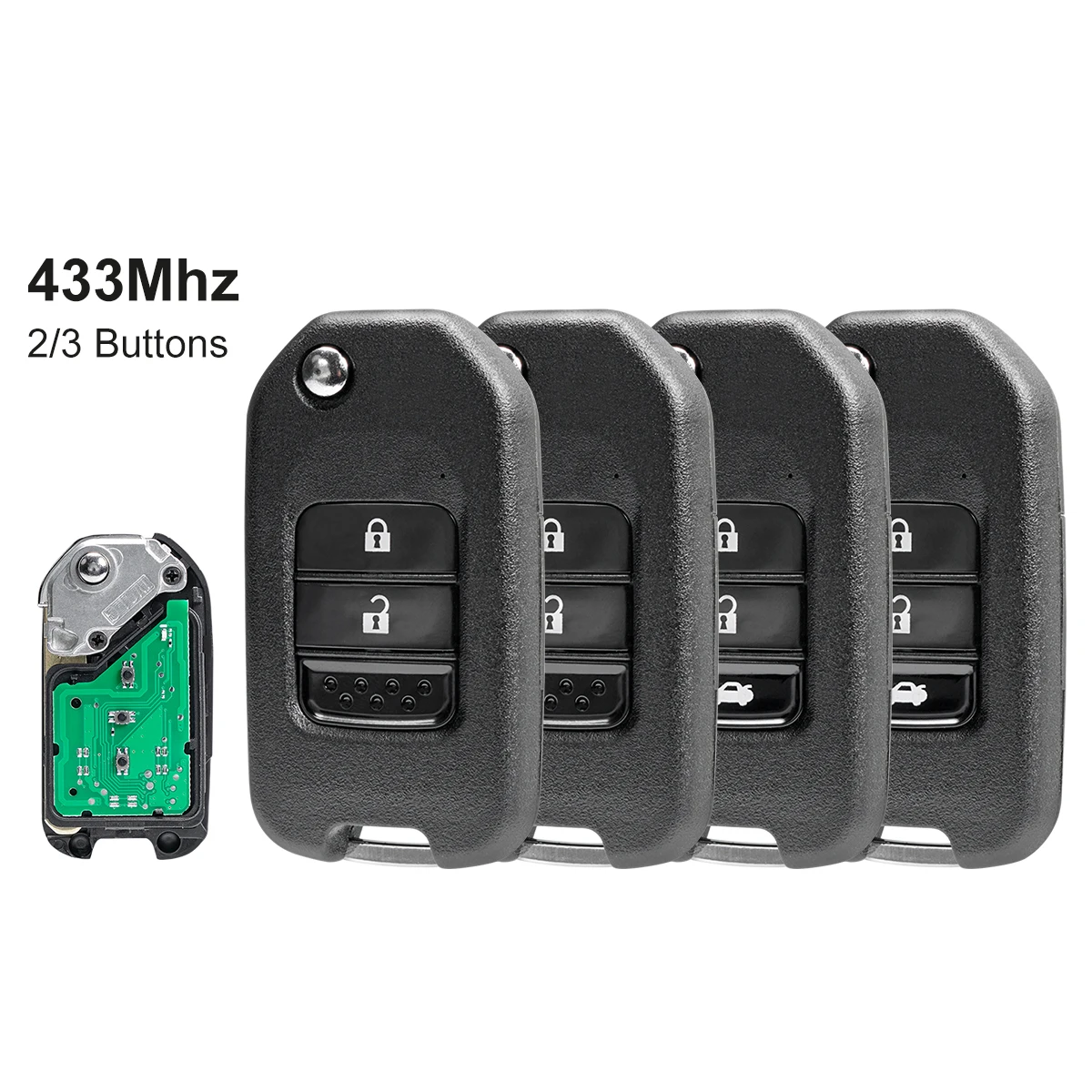 

433Mhz 3Buttons Car Remote Key with Electronic 47 G Chip TWB1G721/HLIK6-3T for Honda CRV Honda Accord Civic City CR-V Jazz XR-V