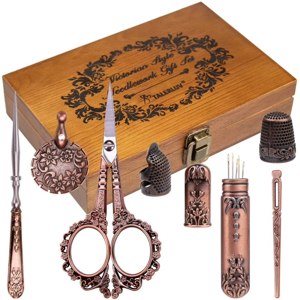 Scissors Set Retro Sewing Diy Craft Supplies With Needles Sc