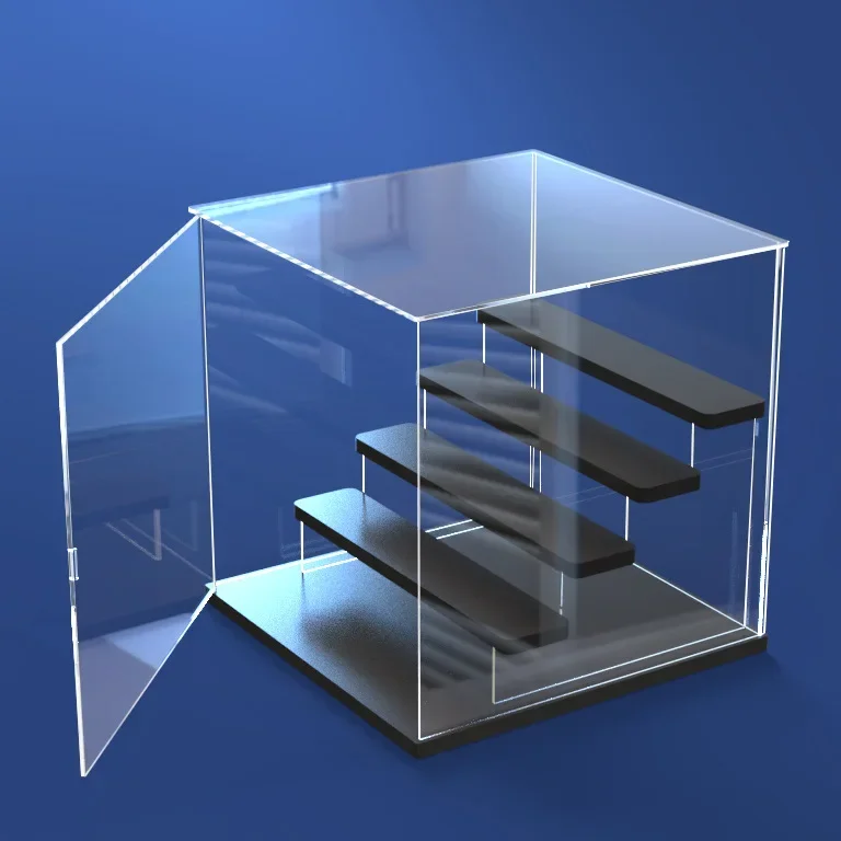 Акриловый ящик для хранения большой емкости, прозрачная пылезащитная ...