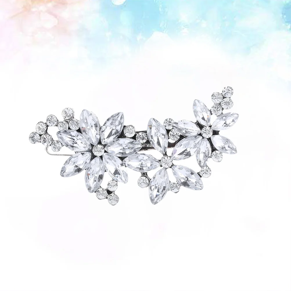 

3PCS Hair Clips Decorative Rhinestone Flower Headwear Hairpin Hair Clip for Wedding