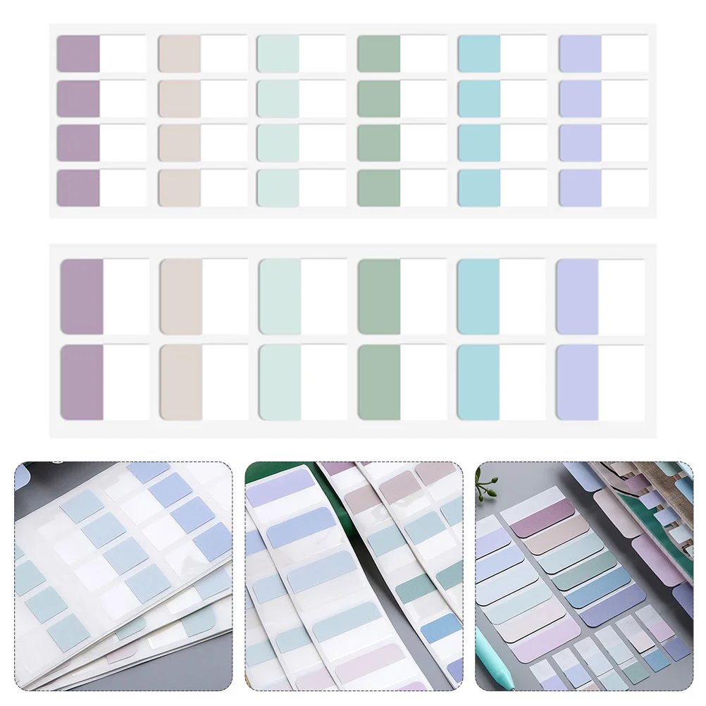

1 Set Writable Page Labels Self-adhesive Page Tabs Fast Dry Page Tabs Colorful Page Tags