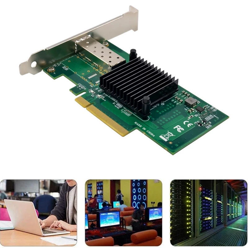 

X520-SR1 PCI-E X8 10Gbe Optical Server Network Card Single Port SFP LC+Optical Fiber 10000Mbps 82599EN E10G41BFSR