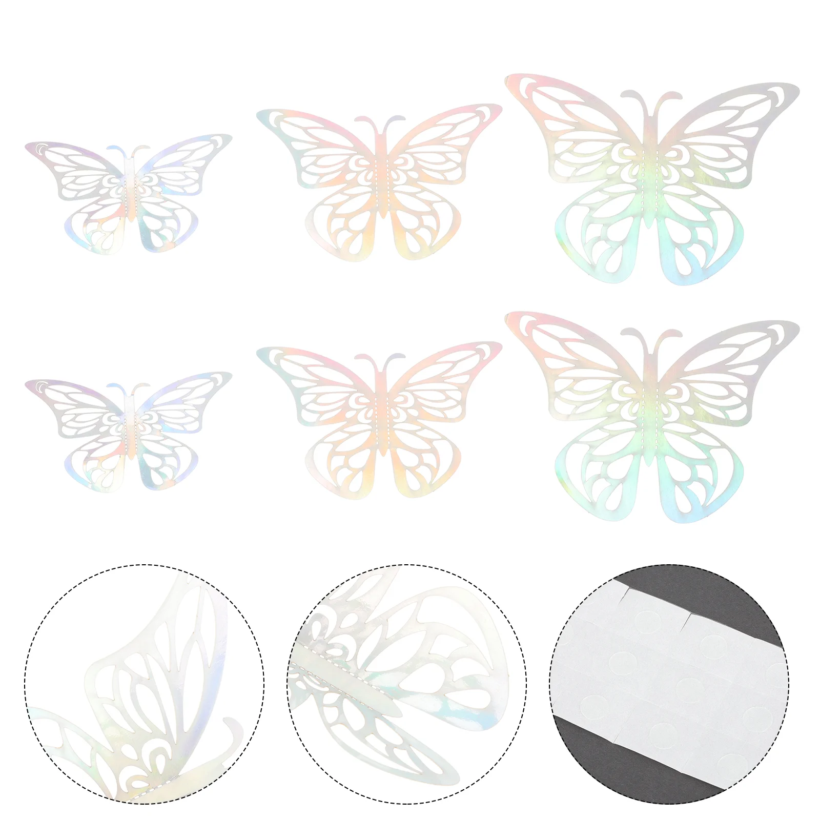 

60 шт., съемные бабочки для украшения стен