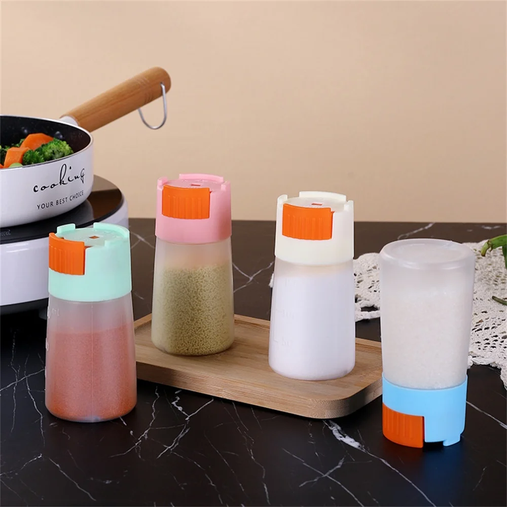 

1PC Push Type Salt Dispenser Salt Tank Quantitative Salt Shaker Sugar Bottle Spice Pepper Shaker Spice Jar Can Seasoning Bottle