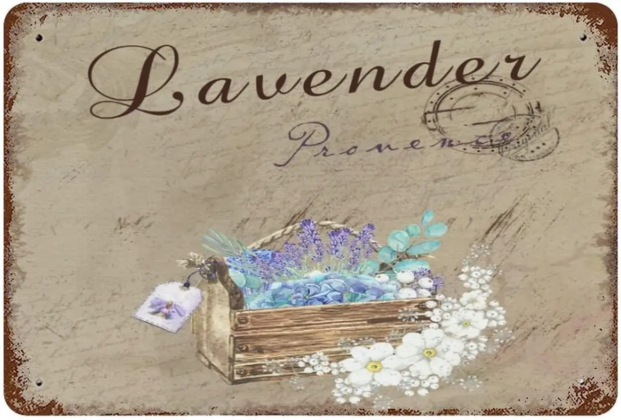 Lvender Metl Sgns Florl Decorns Sgn Wll Decor Tn 812 nch Grndm Gfts для мам Dy