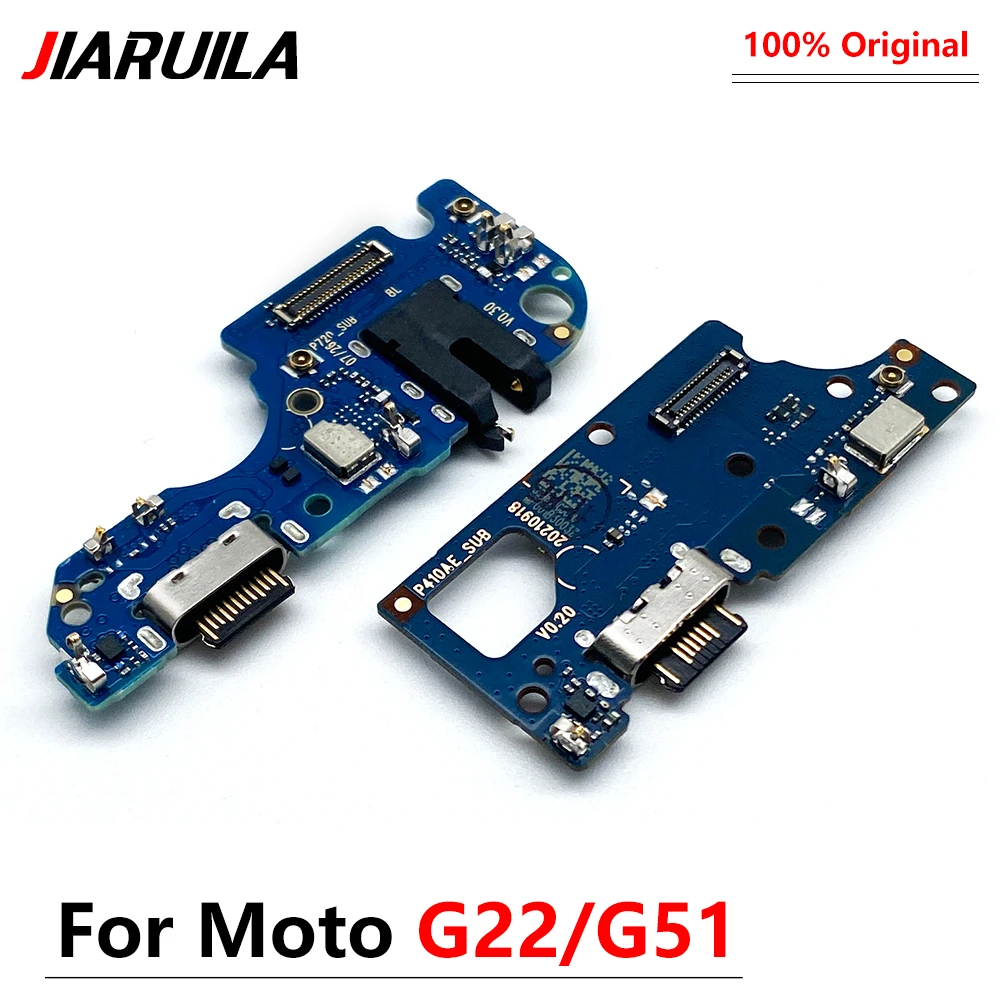 

Original USB Charging Port Connector Dock Board Flex Cable With Mic Microphone Replacement Parts For Moto One Fusion