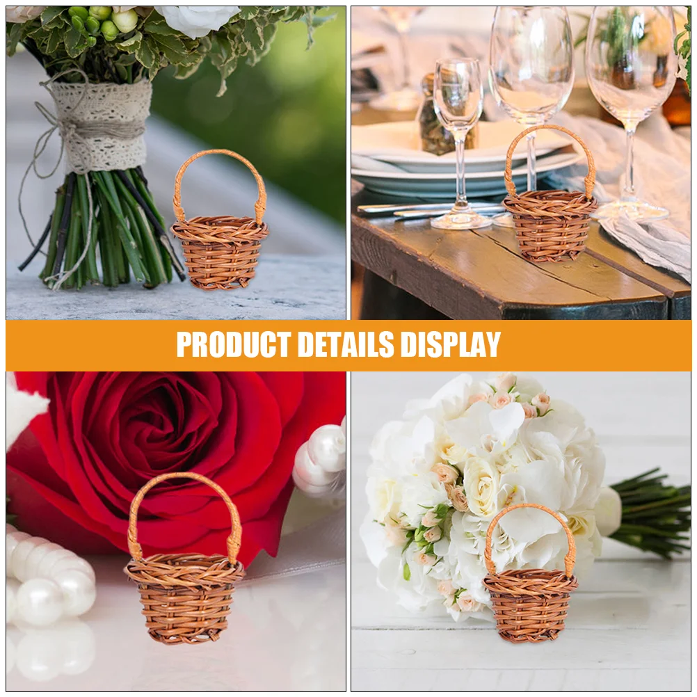 Мини-корзина для покупок крошечные ремесленные маленькие плетеные корзины