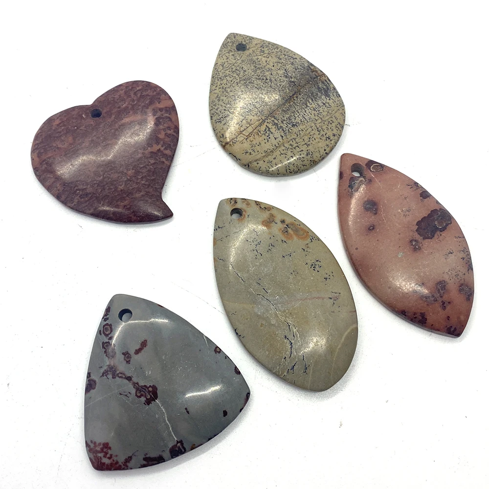

Natural Stone Jasper Agate Pendant Irregular Quartz Pendant Jewelry Making DIY Necklace Earring Accessories Reiki Healing Gift