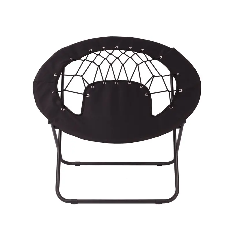 

32'' Metal Construction Portable Folding Chair Bungee Chair, Black