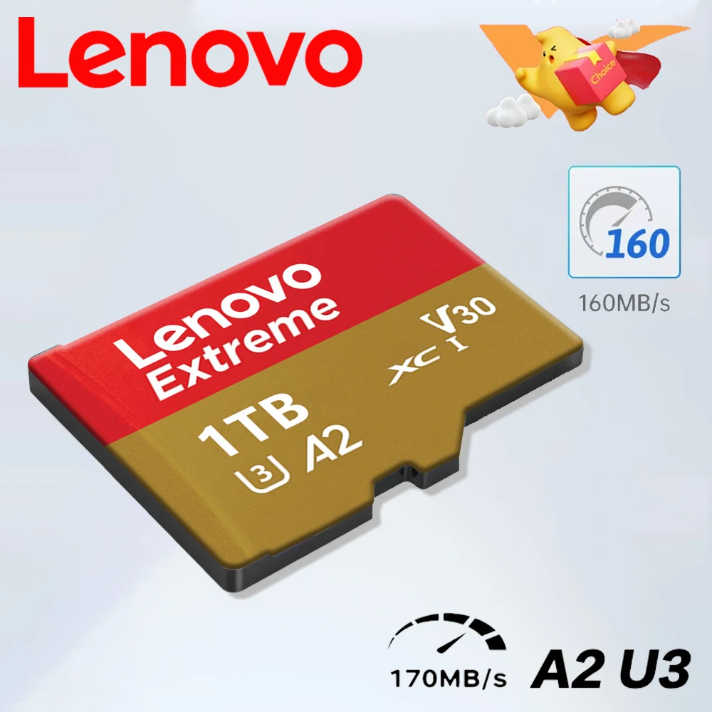 Карта памяти Lenovo 128 ГБ 2 ТБ 1 Micro TF/SD-карта класса 10 высокоскоростная карта