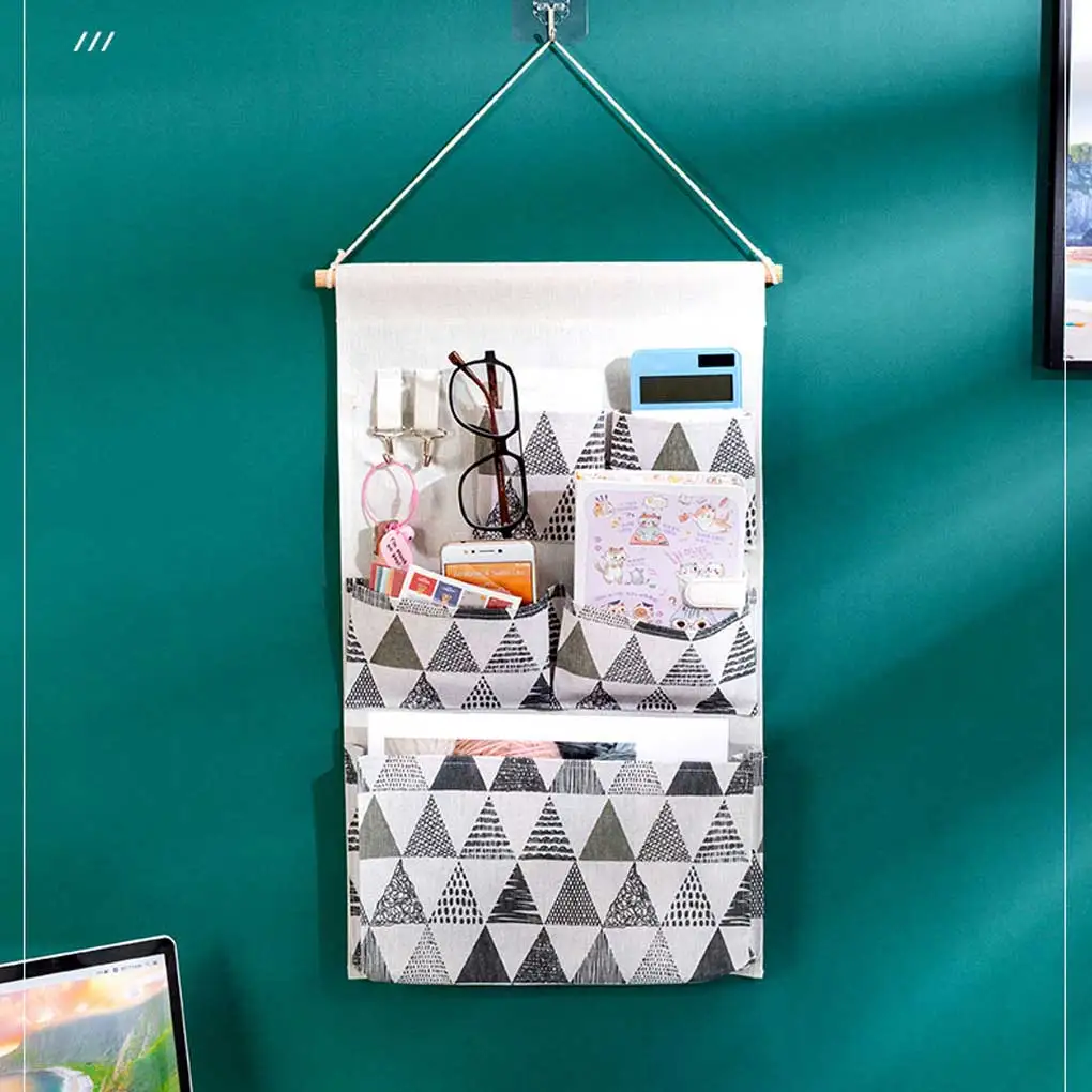 

Висячие Сумки для хранения Органайзер держатель хлопок лен класс разное гостиная спальня Многофункциональный чехол