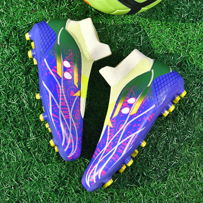 Man's Soccer Shoes Adult Kid TF/FG Outsole Non-Slip Unisex Football Cleats Outdoor Lawn Breathable Sneakers New 2023 Spring