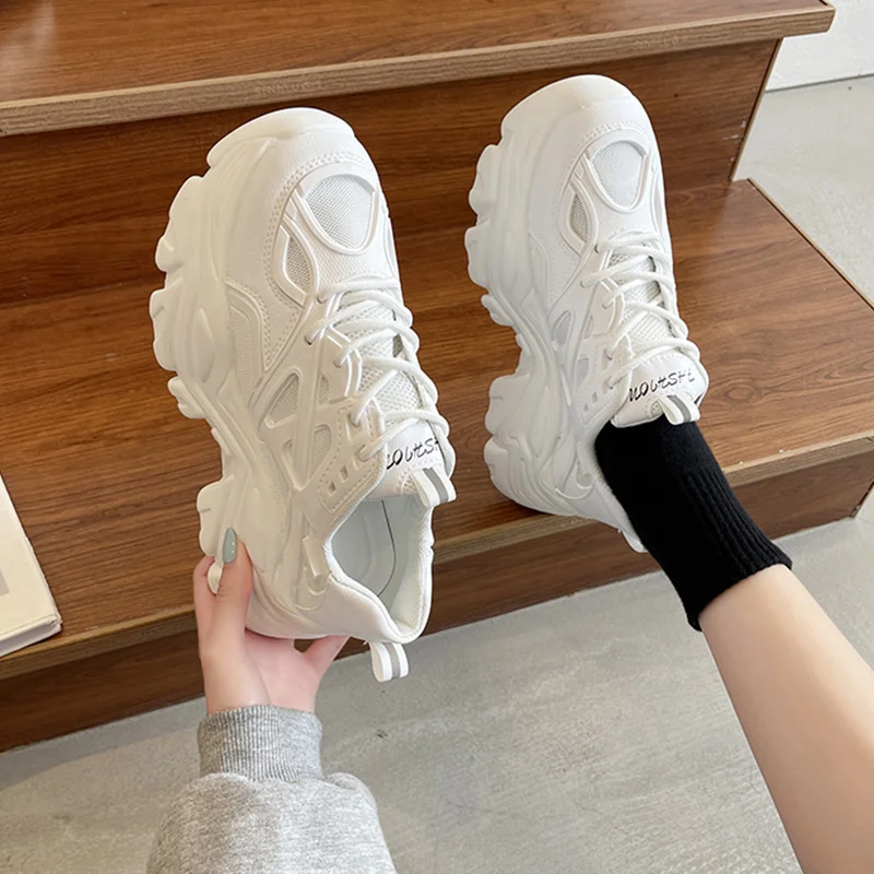 

Women Fashion Sneakers Lace Up Sneakers For Women New Women's Sneakers Comfortable Trainers Tenis Feminino Female Footwear