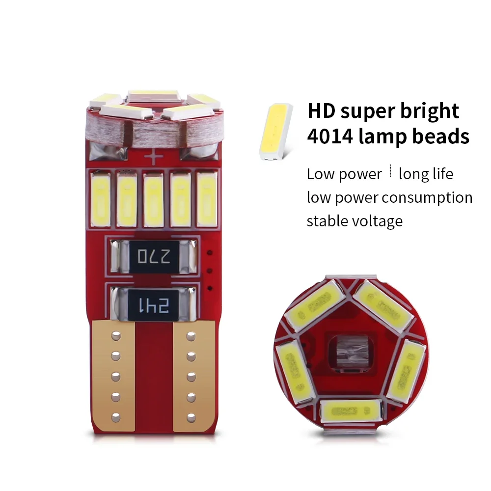 10x W5W T10 LED CANBUS No Error 5W5 168 12 В 800 лм Супер яркий салон автомобиля Боковой фонарь 194 4014