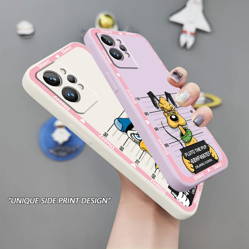 

Donald Duck Dog Disney Cool Phone Case For OPPO Realme 50A 50i Q3S Q5i C21Y C11 GT Neo3 Neo2 9 9i 8 8i 7 Pro Plus Liquid Rope