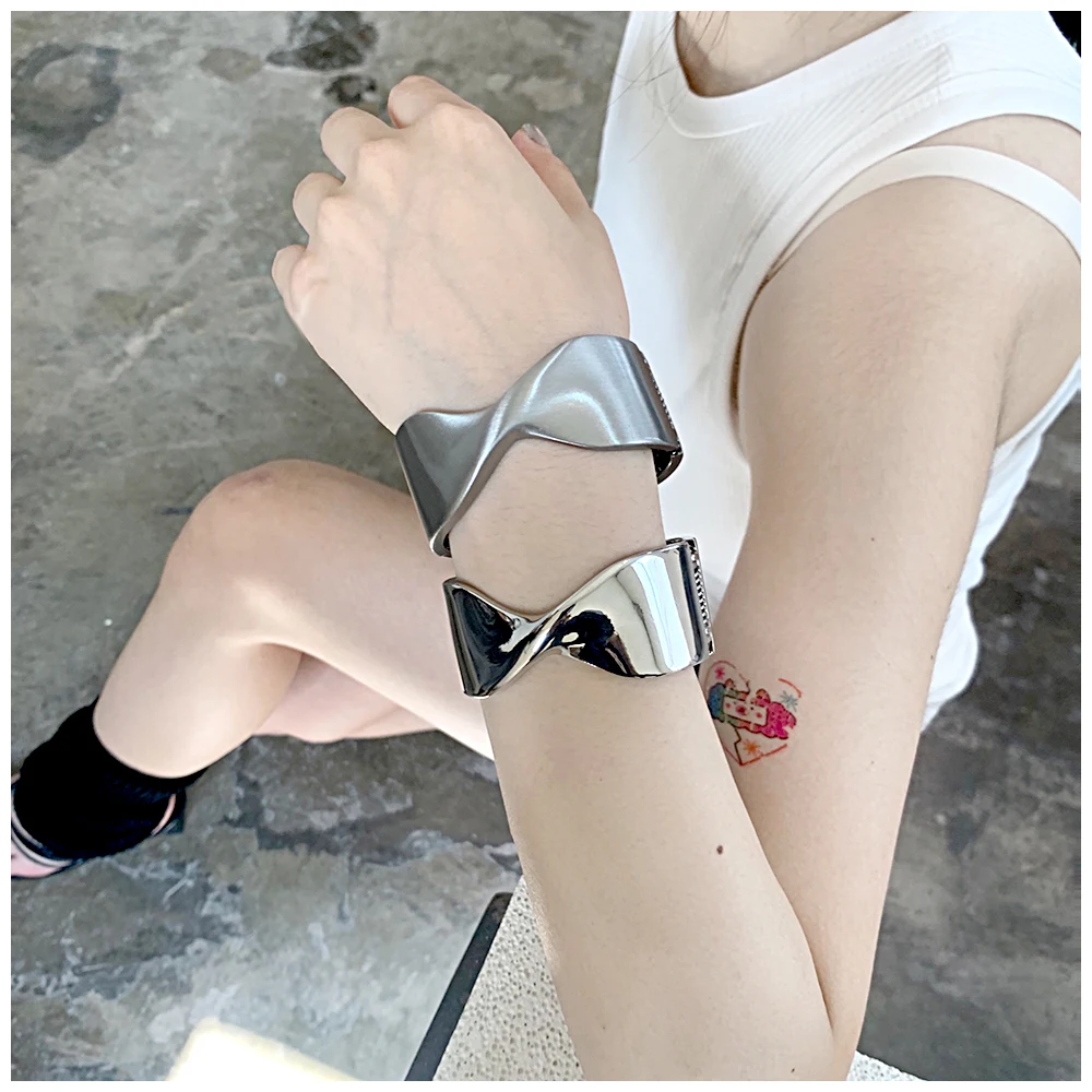 GGQINISI Новые поступления Европейский Американский бант золотой цвет браслет