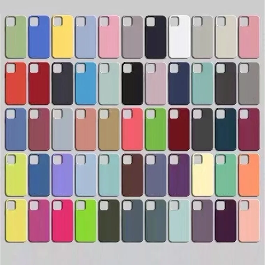 

10 шт., чехол из жидкого силикона для iphone 13 12