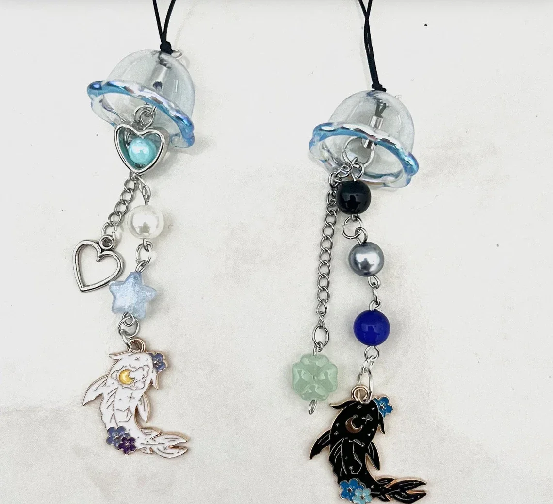 Брелок Satoru Gojo and Suguru Geto Lucky Koi подвеска для телефона Y2K ручной работы Милая Рыба кои