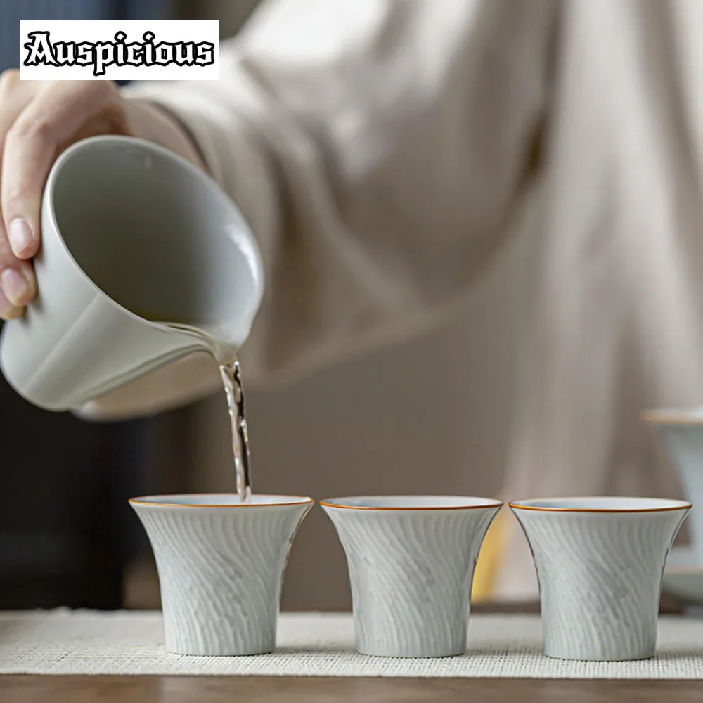 2 шт./набор чайная чашка с золотым узором 50 мл