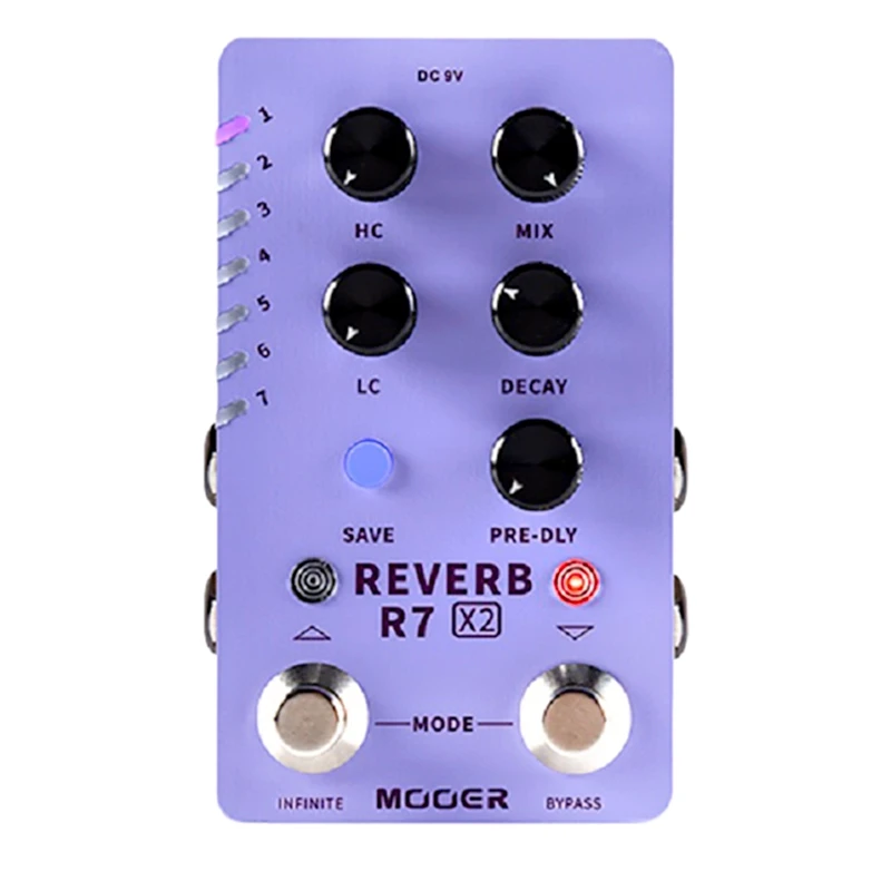 

MOOER R7 REVERB X2 Reverb Effect Processor Contains 14 Reverb Sounds to Support Preset Switching Effects Guitar Accessories US P