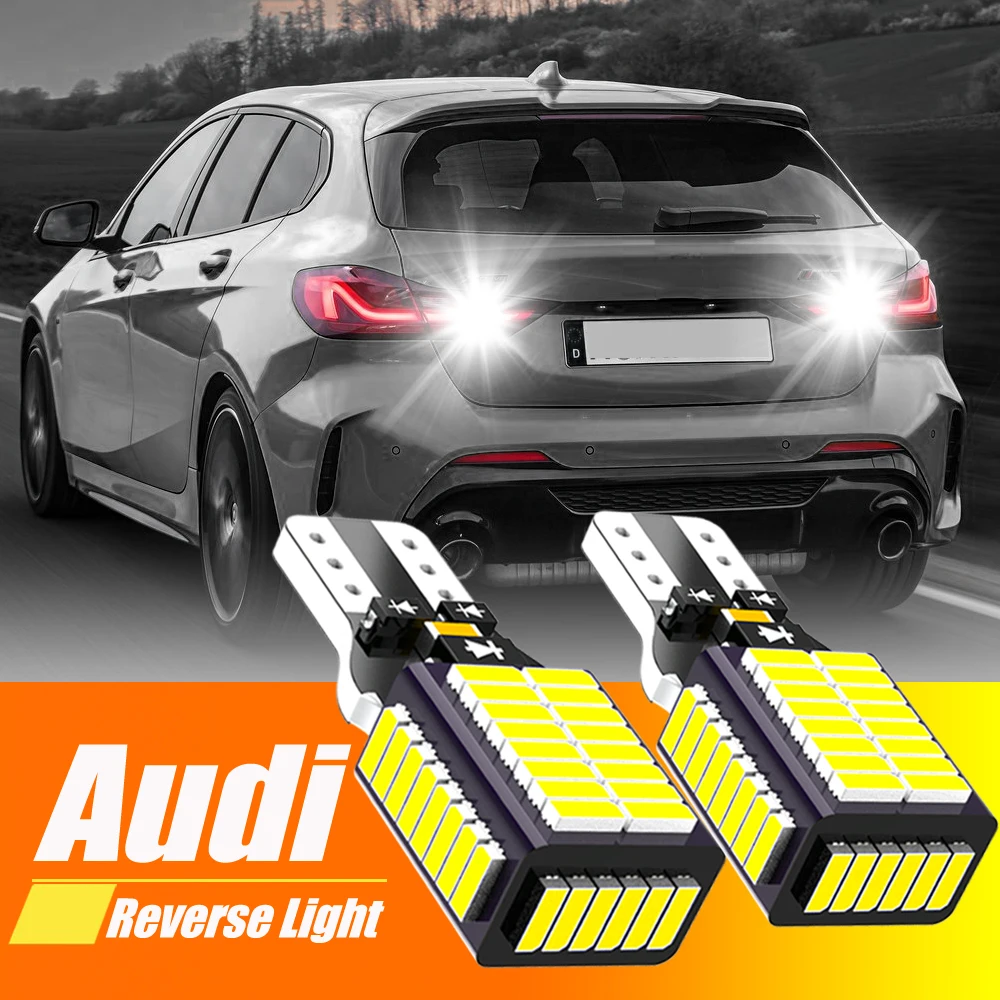 2pcs LED Backup Light Blub Reverse Lamp W16W T15 921 Canbus No Error For Audi A1 8X A3 8P A4 B8 B9 A5 A6 C6 C7 A8 Q2 Q3 Q5 TT 8J