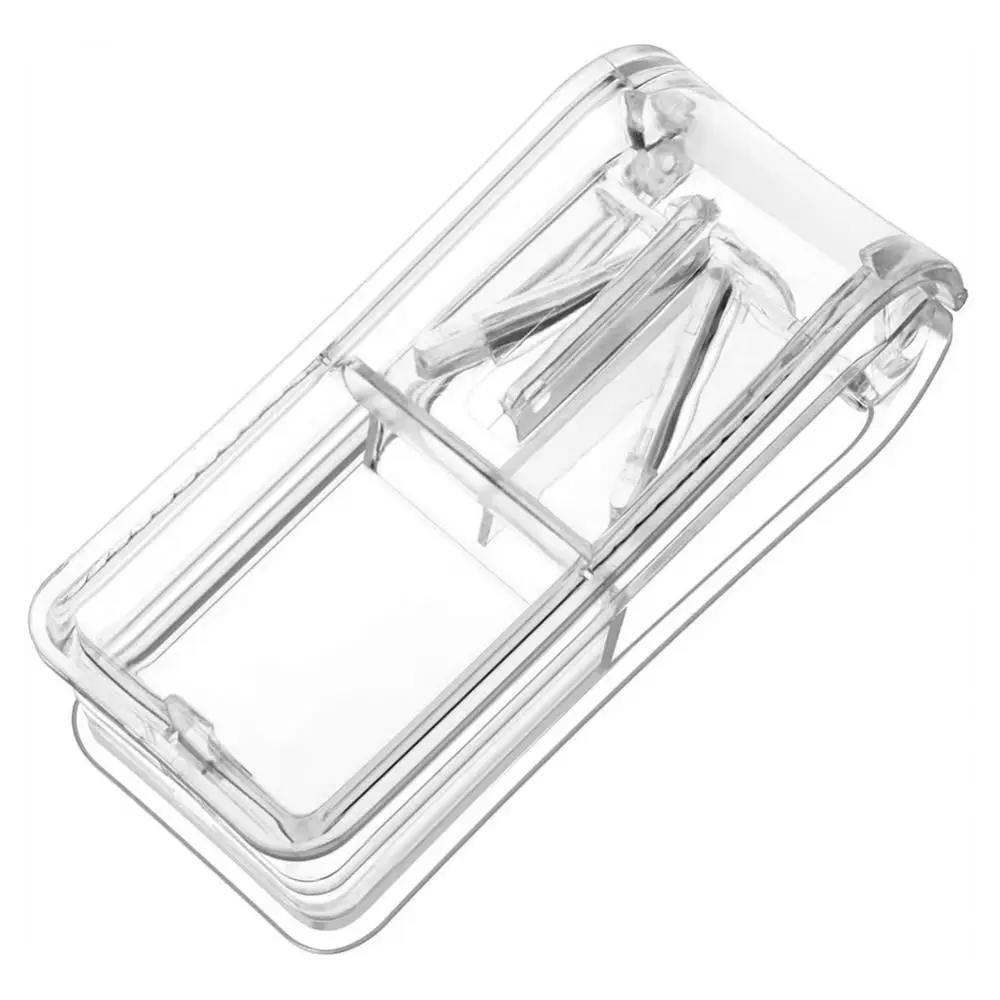 

Useful Grinder Splitter Medicine Cutter 2 In 1 Storage Box Portable Travel Creative Divider Pill Case Wholesale V-shaped Design