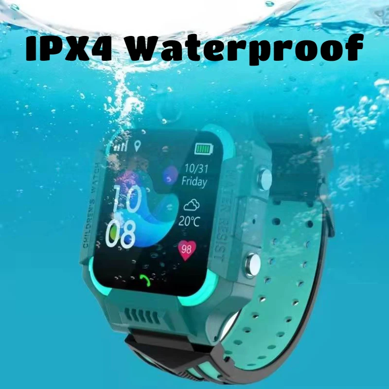 smart watch kids sim card with gps voice call sos waterproof smartwatch kids camera location phone watch for students boys girls free global shipping