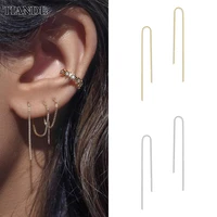 tiande silver color gold plated stud earrings for women piercing exquisite tassel chain womens earring 2022 jewelry wholesale