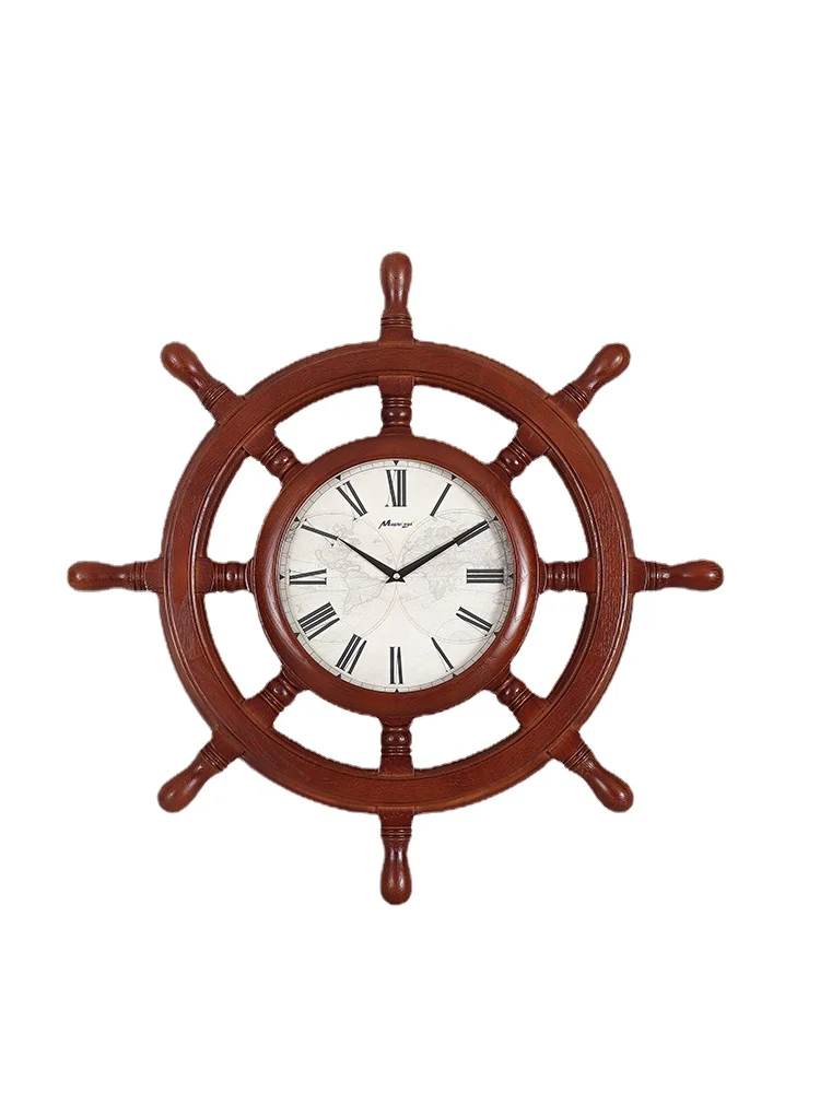 

Yy Creative Stopwatch Clock Living Room Solid Wood Decorative Creative Clock