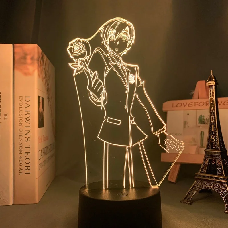 

Ночник Ouran для учащихся старшей школы, светодиодный разноцветный сенсорный Настольный светильник в стиле аниме, милые акриловые подвески, у...