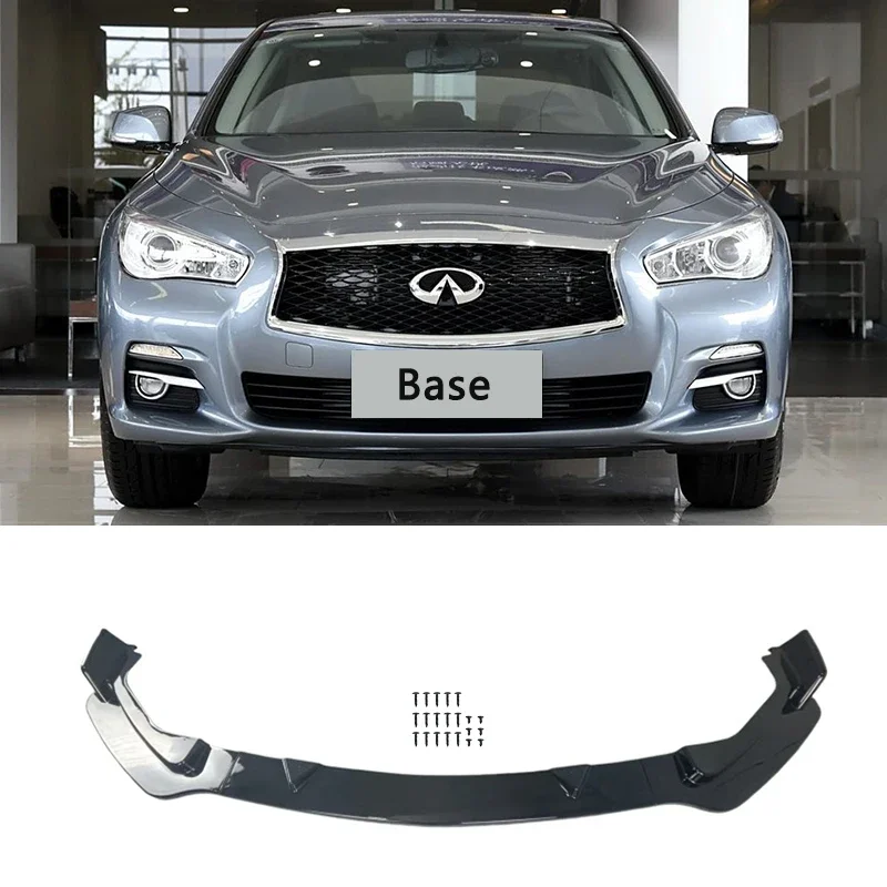 

Для INFINITI Q50 Sport/Base 2014-2017 автомобильный передний бампер, спойлер, крышка, сплиттер, диффузор переднего бампера, Canards Bodykit Tuning