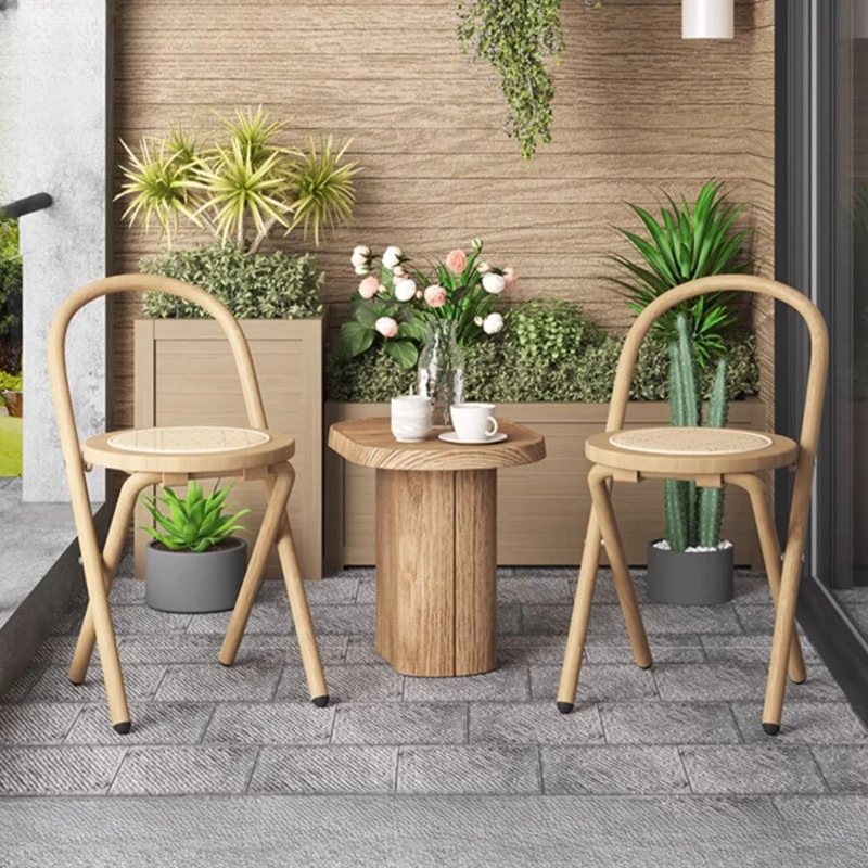 wa akcent krzesła do jadalni projekt salonu składane rattanowe drewniane minimalistyczne Sillas De Comedor dom umeblowanie CC