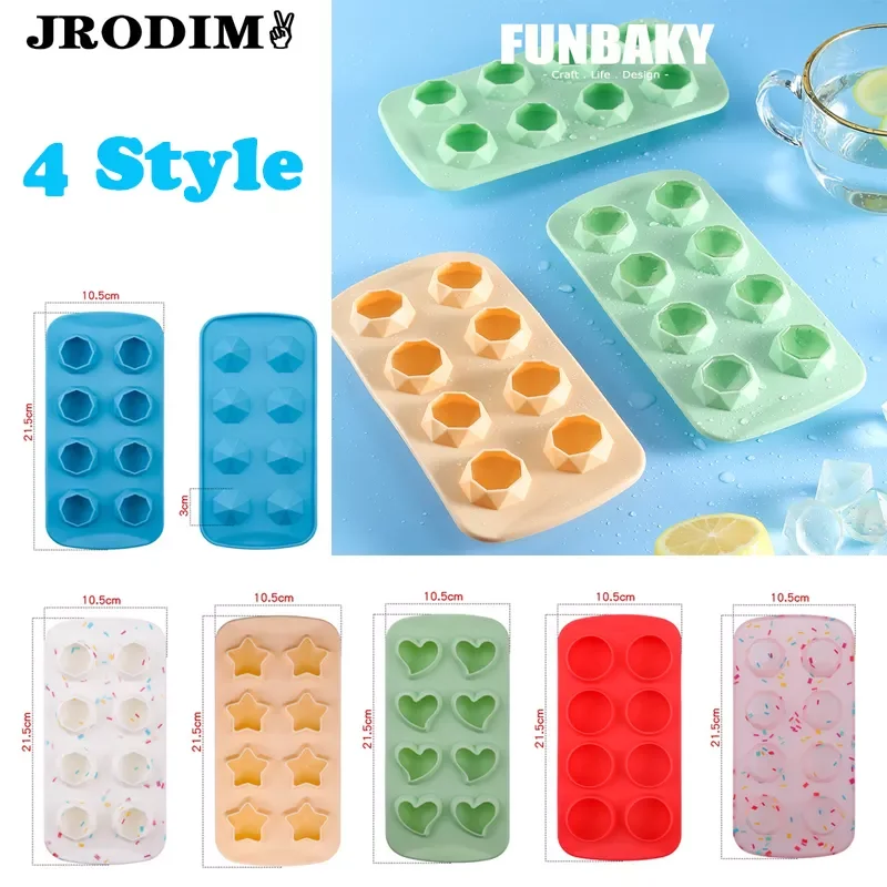 

Whiskey Ice Cube Mould Silicone 8 Grids Ice Cube Tray Mold DIY Diamond Ice Cream Maker Kitchen Bar Tools Accessiories