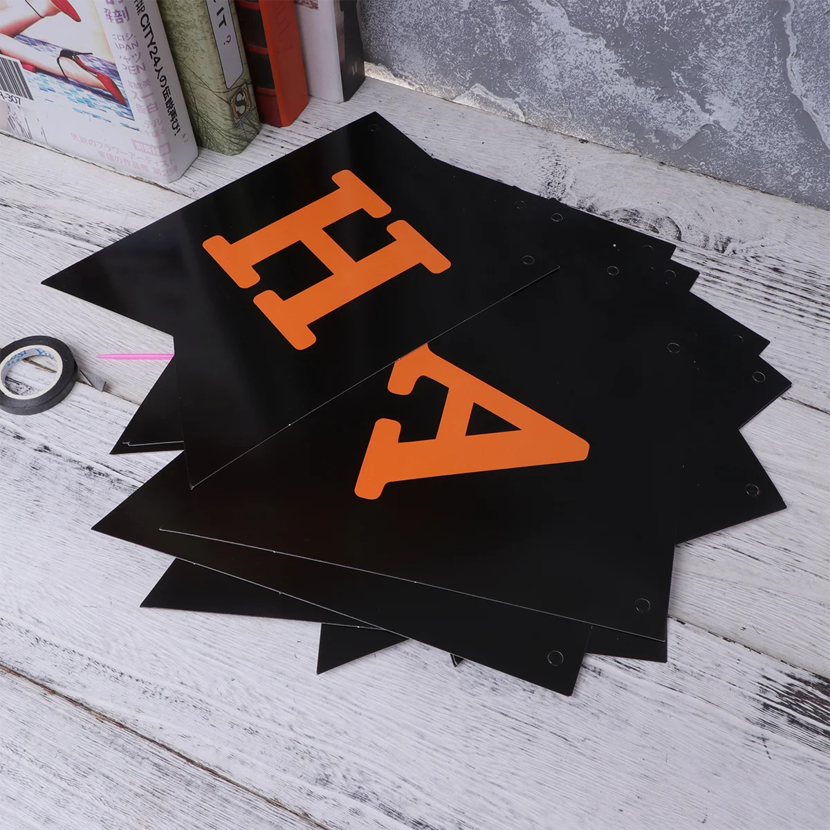 

1pc Banner Paper Pumpkin HAPPY Creative Flag Party for Ornaments Decor