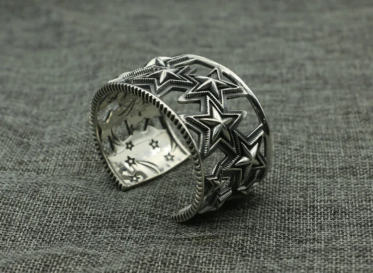 Браслет со звездой из стерлингового серебра европейский и американский мужской