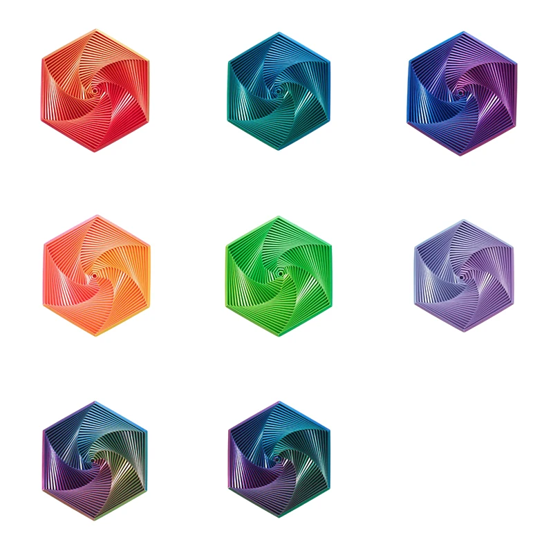 Фрактальная шестиугольная декомпрессионная игрушка 3D-печать настольная для