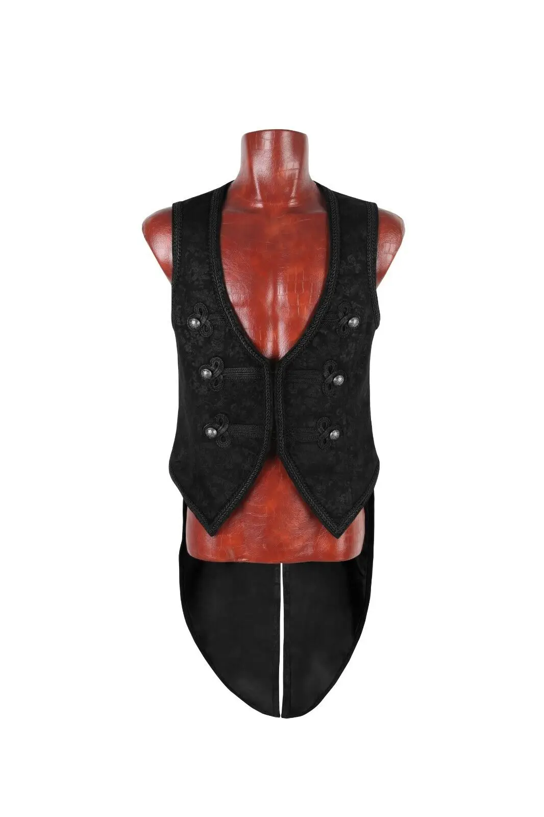 Мужской жилет в стиле Панк Rave черный готический стимпанк викторианская модель -